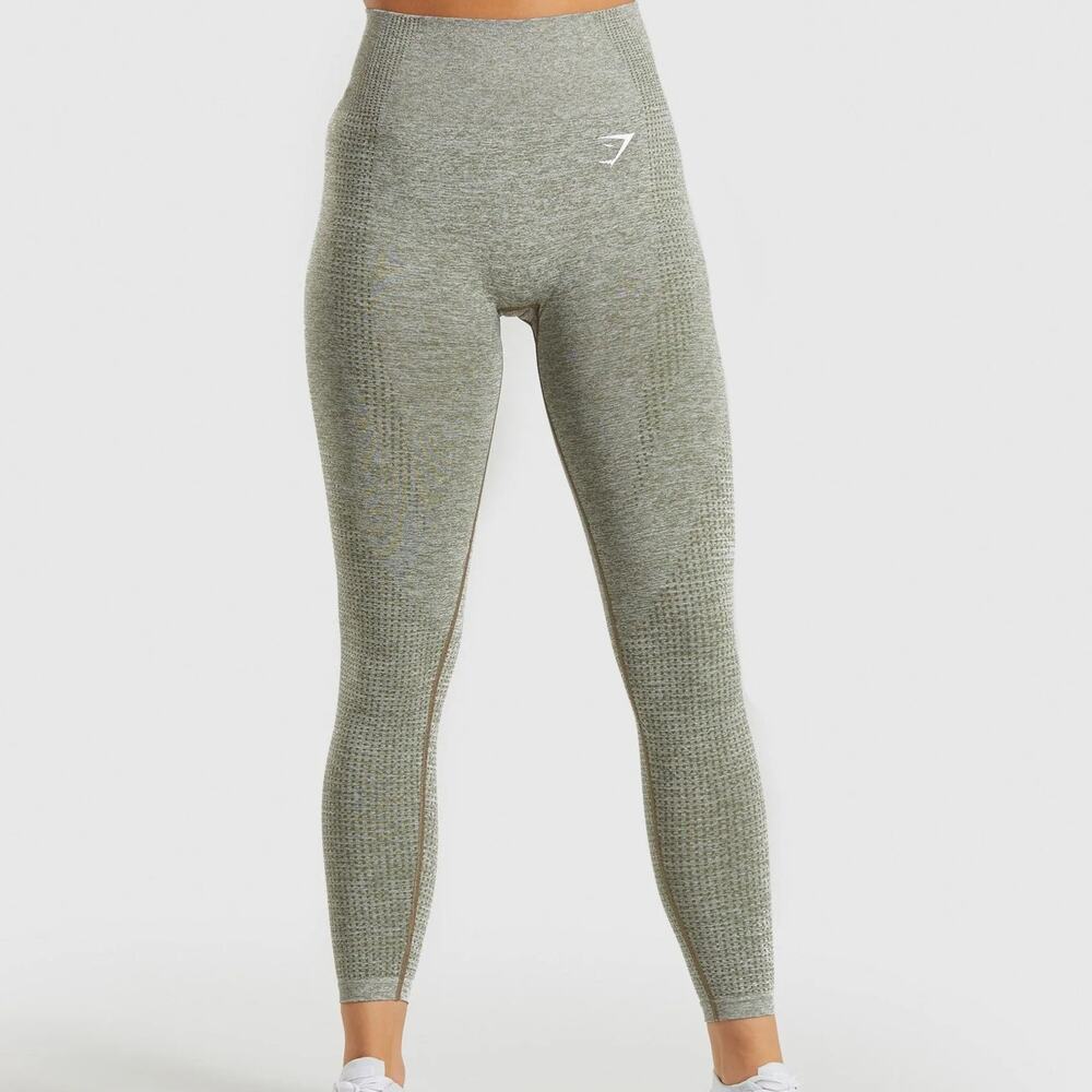 Gymshark Vital Seamless 2.0 High-Waisted Green Marl Workout Leggings Size XS
